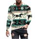thumbnail image 2 of Blusas y camisas de manga larga con cuello redondo para hombre, blusa informal de moda con estampado de cuello redondo y manga larga, blusa estampada para hombre, blusa de poliéster, 2 of 5