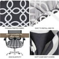 thumbnail image 3 of Seat Covers for Dining Room Chairs Stretch Printed Chair Seat Covers Set of 4, Removable Washable Upholstered Chair Seat Protector Cushion Slipcovers for Kitchen, Office(Black), 3 of 6