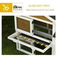 thumbnail image 4 of Spaco 58inch Wooden Rabbit Hutch with Run, Removable Tray, Asphalt Roof, Lockable Doors and Ramp, Brown, 4 of 9