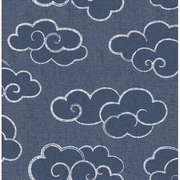 NuWallpaper Navy Alto Peel and Stick Wallpaper