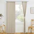 thumbnail image 3 of NICETOWN Closet Curtains, Accordion Style Door Curtains Pleated Folding Linen Door Curtain Light Filtering Linen Curtains for Room Divider/ Sliding Glass Door, 50"x80", Angora, 1 Panel, 3 of 10