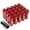 Red, variant on J2 Engineering LN-T7-028-125-RD J2 Engineering 7075 -T6 Forged Aluminum M12 x 1.25 20Pcs 60mm Height Open -End Lug Nut Set w/Adapter Key Red