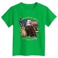 thumbnail image 3 of TOWED22 American Flag Girls Tops 4th of July Short Sleeve Shirts Tee T-Shirts for Toddler Kids 1-14 Years(Green,11-12 Y), 3 of 3