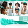 thumbnail image 3 of Detangling Hair Brush Wide Tooth Comb Set for Black Natural Curly Wet Dry Thick Long Hair Afro American Type 3a-4c, Comfortable Grip Easy to Clean, 3 of 7