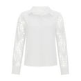 thumbnail image 5 of QLEICOM Womens Summer Tops Oversized T-shirts Square Collar Solid Color Lace Splicing Casual Loose Tunic Tank Tops Women Shirts Blouses White XXL, 5 of 5