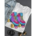 thumbnail image 3 of Colorful Roller Derby Skates T-Shirt Women -Image by Shutterstock, Female XX-Large, 3 of 4