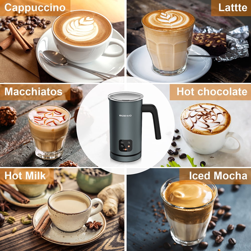 Kepooman Milk Frother, 4 in 1 Electric Automatic Milk Steamer with LED Touch Screen Pan Kepooman Milk Frother, 4 in 1 Electric Automatic Milk Steamer with LED Touch Screen Pan