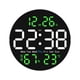 thumbnail image 5 of Reloj de pared digital con alarma y temporizador  degreeF/ degreeC conmutable, pantalla LED redonda, 12/24 h Verde, 5 of 9