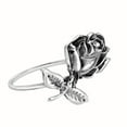 thumbnail image 4 of Enchanted Blooming Rose Sterling Silver Floral Attention Ring-8, 4 of 5