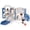 Blue, variant on XJD 11 in 1 Toddler Slide and Swing Set - Baby Slide for Toddlers 1-3, Indoor Outdoor Toddler Playset Playground, Coffee