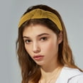 thumbnail image 2 of Unique Bargains Textured Cotton Knot Headband Soft Hairband for Women 1.3 Inch Wide Yellow, 2 of 7