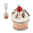thumbnail image 5 of Bejeweled Pewter Multi Color Finish CHERRY ON TOP Cupcake Trinket Box, 5 of 5
