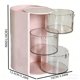thumbnail image 3 of Organizador de escritorio giratorio con tapa | Soporte giratorio para brochas de maquillaje y lápices | Almacenamiento cubierto para cosméticos, artículos de papelería y objetos pequeños, 3 of 8