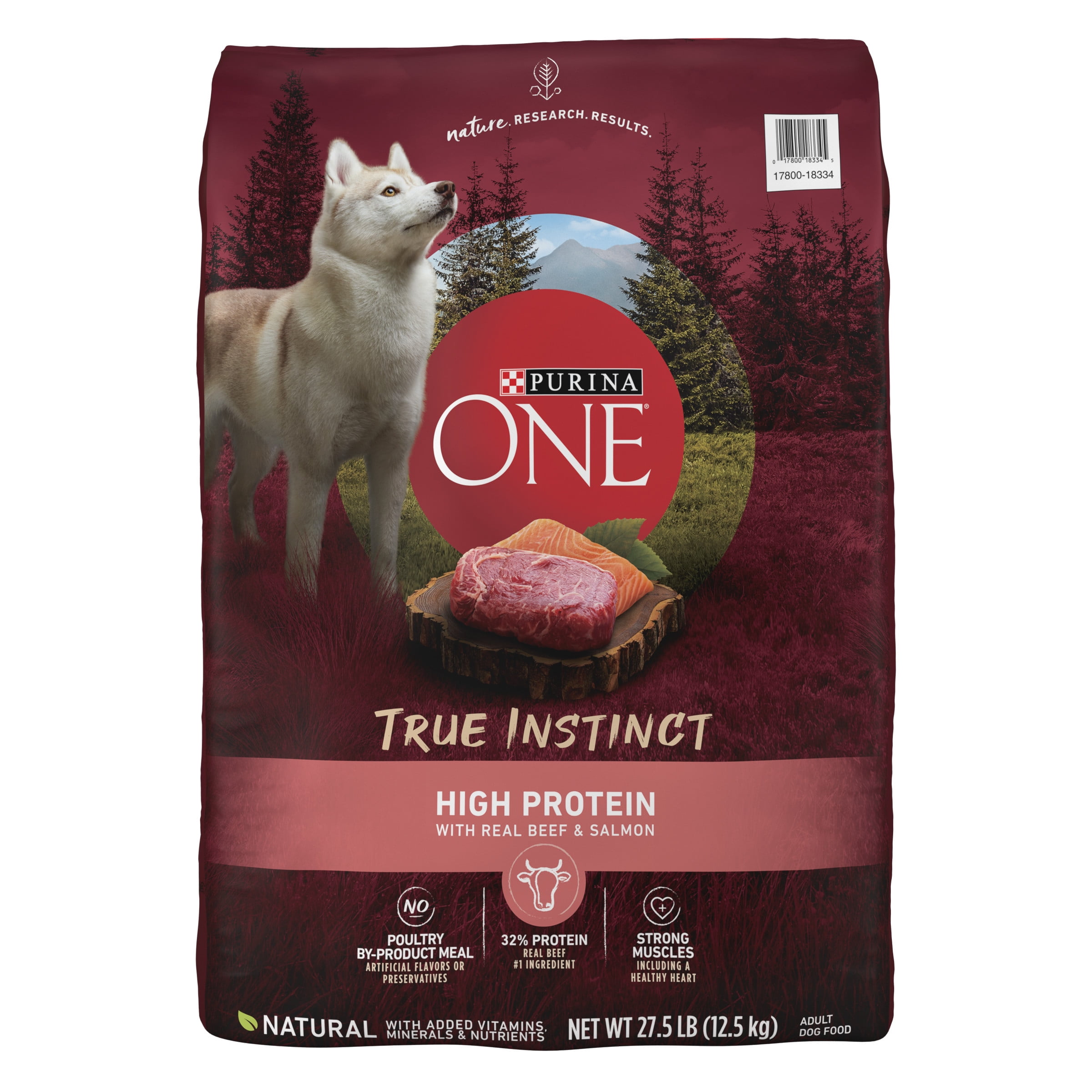 Purina One True Instinct Dry Dog Food Beef and 15 lb Bag - Walmart.com