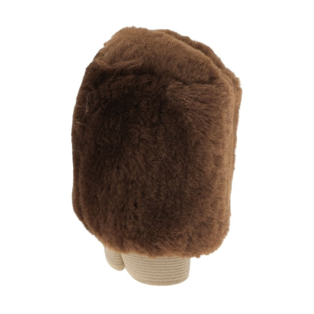 Cubierta de pomo de cambio de marcha única para automóvil SUV camión RV, protector de palanca de cambios anidado de felpa color café