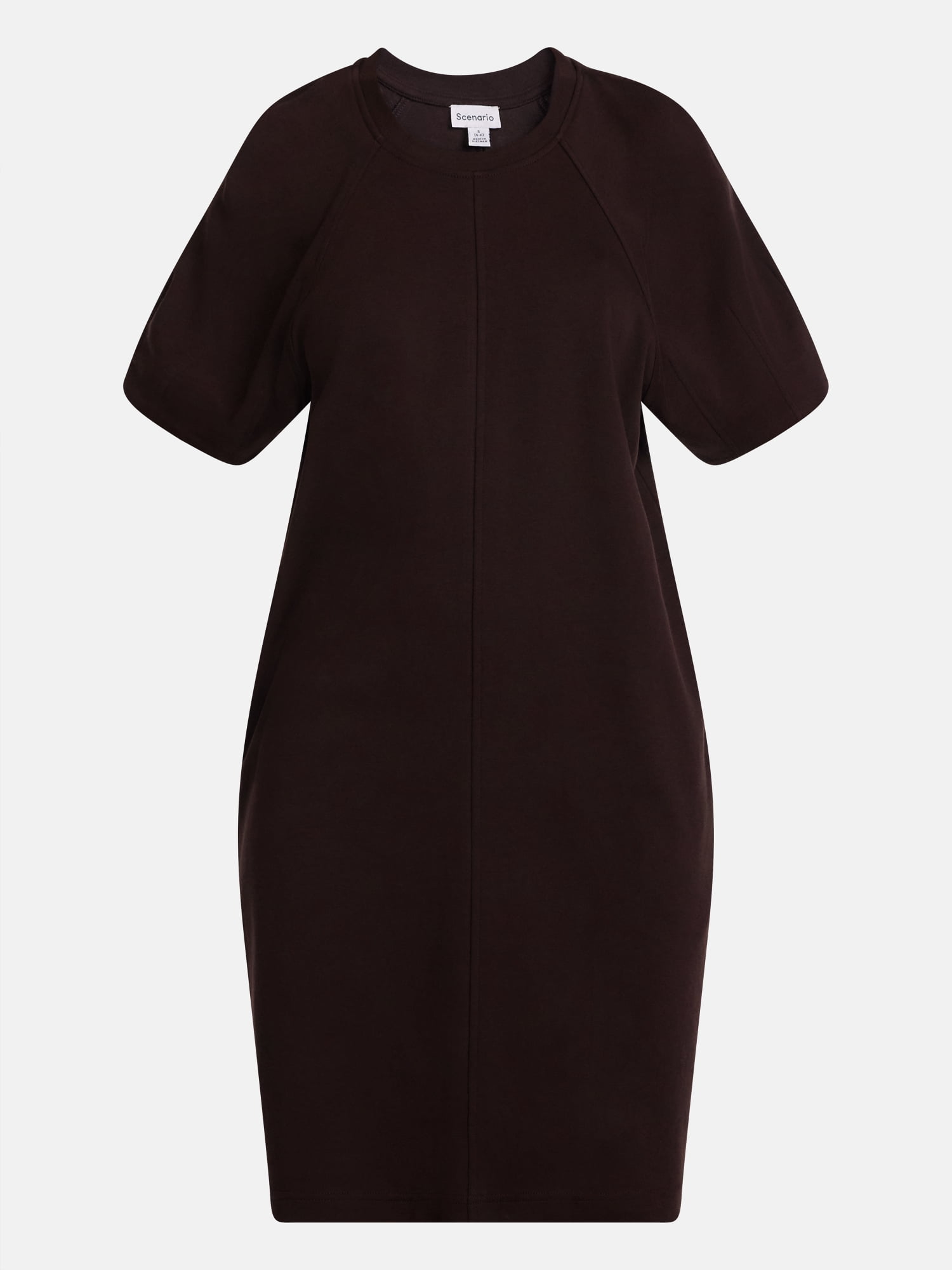 Scenario Women's and Women's Plus Mini Dress with Short Raglan Sleeves, Sizes XS-4X