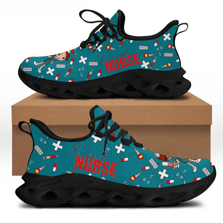 

Women White Nursing Shoes Cute Cartoon Nurse Doctor Medical Brand Design Female Mesh Flat Sneaker Zapatillas Mujer