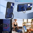 thumbnail image 5 of S21 FE Case,for Galaxy S21 FE 5G Case,Metal Stand Ring Holder S21 FE 5G Case,Camera Lens Protector,Slim Full Protection Shockproof Cover for Women Men,Basic Cases for Samsung Galaxy S21 FE (Blue), 5 of 14