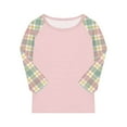 thumbnail image 4 of YOUYEDAIN 3/4 Sleeve Shirts for Child Girls 9-10 Crewneck Tops Fashion Teen Girls Clothing Lightweight Tshirt Beige 9-10 Years, 4 of 4