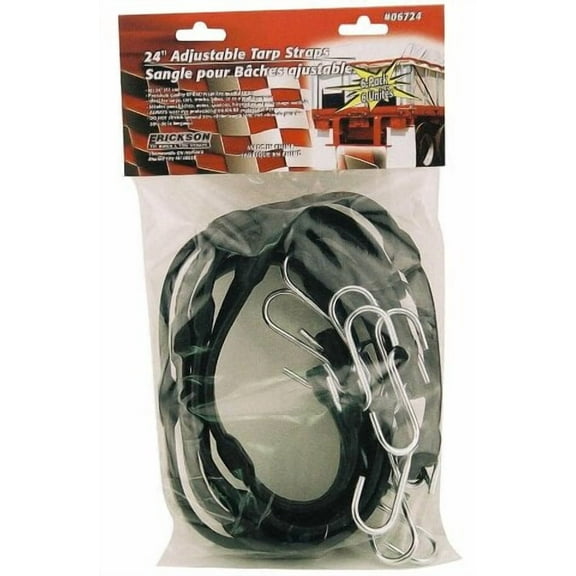Erickson 6724 24 in. Adjustable EPDM Tarp Strap - Pack of 6