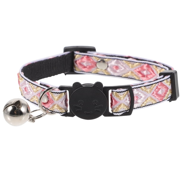KAKOWELY Collar para gatos de estilo étnico con cascabel, ajustable, para gatitos y mascotas