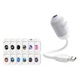 thumbnail image 2 of 2 In 1 USB Galaxy Star Projector Night Light, 360° Bendable Gooseneck Dimmable Lamp with 12 Interchangeable Cosmic Slides, Portable Starry Sky Decor Light for Bedroom Kids Room Car Travel Party, 2 of 9