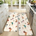 thumbnail image 4 of Kitchen Rugs Sets Of 2,Dachshund Anti Fatigue Kitchen Mat Rugs Non Slip Washable,Decorative Kitchen Floor Mats for Kitchen,Sink,Laundry,17"X47", 4 of 5