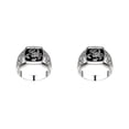 thumbnail image 1 of Qarigey Anillo de plata a la moda y duradero para hombre, regalo para cualquier ocasión, anillos de aleación para hombre, anillo de dedo, Plata Talla 10 2Conjunto, 1 of 6
