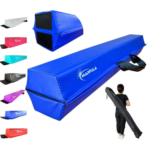 MARFULA Balance Beam - Folding Floor Gymnastics Equipment for Kids, Non Slip Base - 6 FT / 10 FT
