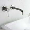 thumbnail image 6 of sumerain Wall Mounted Brushed Nickel Bathroom Sink Faucet Lavatory Faucet Left-Handed Design, 6 of 7
