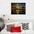 thumbnail image 5 of ONETECH China Xi'an Night View of Big Wild Goose Pagoda Landscape Poster Canvas Wall Art Room Decor Frame-style, 5 of 5