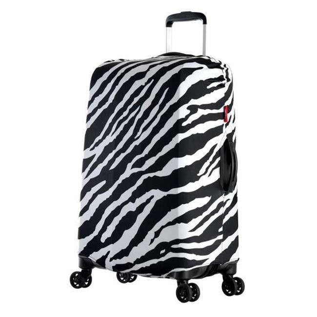 Travel Luggage Cover Yellow Banana White Black Striped Pattern Suitcase Protector 