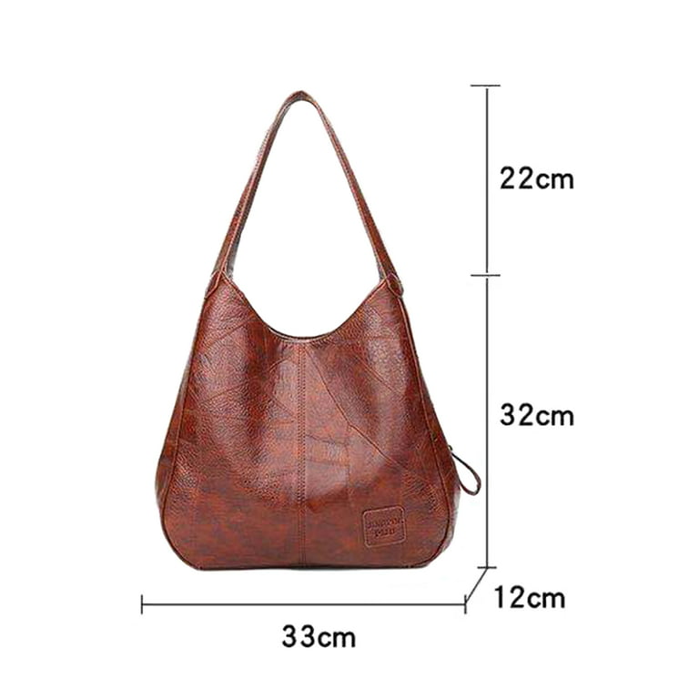 Longchamp | Vintage Hobo Satchel | 1990s | Shoulder Bag | Brown Leather | Shiny | Classic Handbag | French Vintage | Small Size