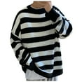 thumbnail image 2 of Turilly Women Fashion Casual Loose Full-Sleeve O-Neck New Trend Striped Sweater Pullover, 2 of 5