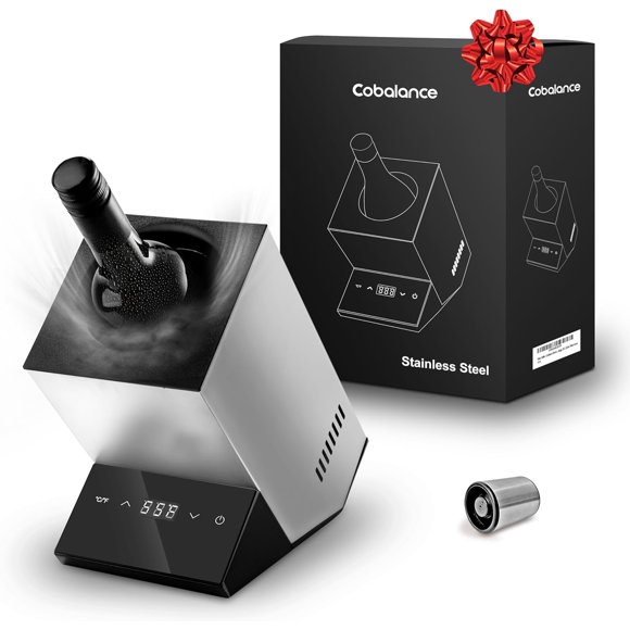 Cobalance Wine Chiller Electric,Single Bottle Cooler for 750ml Wine or Some Champagne,Portable Coolers Keep Cold Up to 24h,Personalized Chillers at Party,Gift for Wine Lover