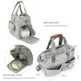 thumbnail image 3 of Diaper Tote Bag-Breast Pump Bag Diaper Organizer Bag with Shoulder Strap&Pacifier Case Mommy Baby Bag for Work,Weekender, 3 of 6