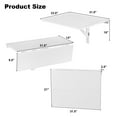 thumbnail image 2 of Gymax Wall-Mounted Drop-Leaf Table Folding Kitchen Dining Table Desk Space Saver White, 2 of 10