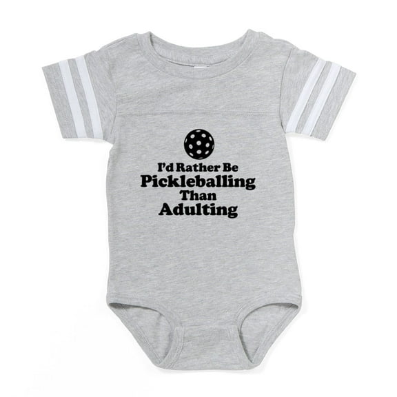 CafePress - I'd Rather Be Pickleballing - Cute Infant Baby Football Bodysuit