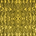 thumbnail image 1 of Ahgly Company Machine Washable Indoor Square Abstract Yellow Modern Area Rugs, 4' Square, 1 of 4