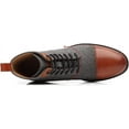 thumbnail image 2 of Botas de vestir para hombre, botas Chelsea para hombre, botines Chukka de cuero con cordones, elegantes y cómodos, con bloques de color., 2 of 5