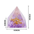thumbnail image 2 of TIMIFIS Pyramid Colloid Three-Dimensional Ornaments Natural Crystal Crushed Stone Glue Energy Tower Home Decor, 2 of 5