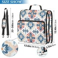 thumbnail image 2 of FORMRS Zipper Binder with Shoulder Strap 1.5-inch Ring 500 Sheet Capacity File Bag, Navy Blossom Mosaic, 2 of 5