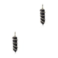thumbnail image 3 of yingyy Wire Wrapped Charm Hanging Pendant Colorful Exquisite Crystal Crafting Necklace Keychains Earrings Accessories Black 2Set, 3 of 6