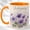 Orange, variant on February Girl Coffee Mug, Violet Birth Month Flower Cup, Watercolor Floral Birthday Gift for Her, Botanical Design, Ceramic 11 Oz Mug