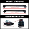thumbnail image 3 of ROKIOTOEX Coyote Roof Rack Crossbars for 2025-2026 CX-70, Lockable Black Bars., 3 of 8