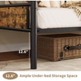 thumbnail image 4 of Tamaño individual - size daybed frame con cabecero | sturdy metal & mdf, easy - assembly negra sofa cama para sala de estar, dormitorio o guest room, 4 of 8
