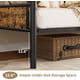 thumbnail image 4 of Tamaño individual - size daybed frame con cabecero | sturdy metal & mdf, easy - assembly negra sofa cama para sala de estar, dormitorio o guest room, 4 of 8