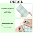 thumbnail image 6 of Light Blue and Cream Checkered Pattern Dish Drying Mat for Kitchen 1 Pack, Ultra Absorbent Microfiber Dishes Drainer Mats,16"x18", 6 of 6