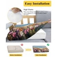 thumbnail image 5 of Wildflowers Sofa Couch Cushion Covers Washable, Removable Stretchable Sectional Couch Covers, Oil Painted Floral Blue Coastal Sea Slipcovers for L & T Shape Sofa Furniture Protector S Size 2 pcs, 5 of 7