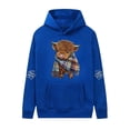 thumbnail image 3 of MHFRRA Sudadera con Capucha Informal de Manga Larga, Suave, Cómoda y Ligera, Estilo Urbano, A La Moda, Deportiva, para Uso Diario Azul, 3 of 3